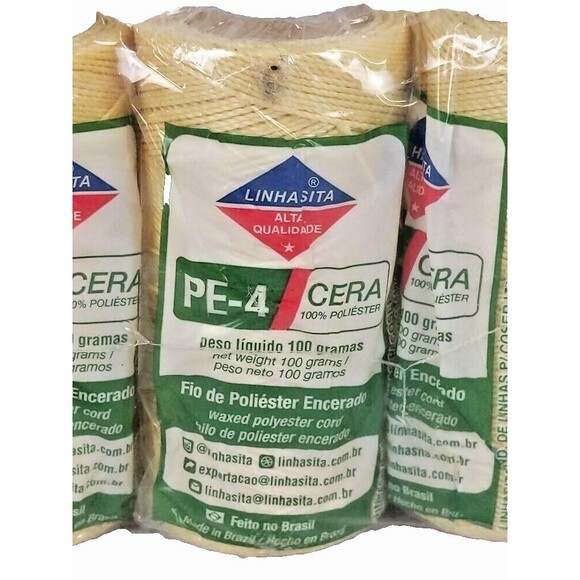 Pack of 5 Linhasita PE-4 CERA 100% Waxed Polyester 100 Gram Cord - Picture 2 of 3